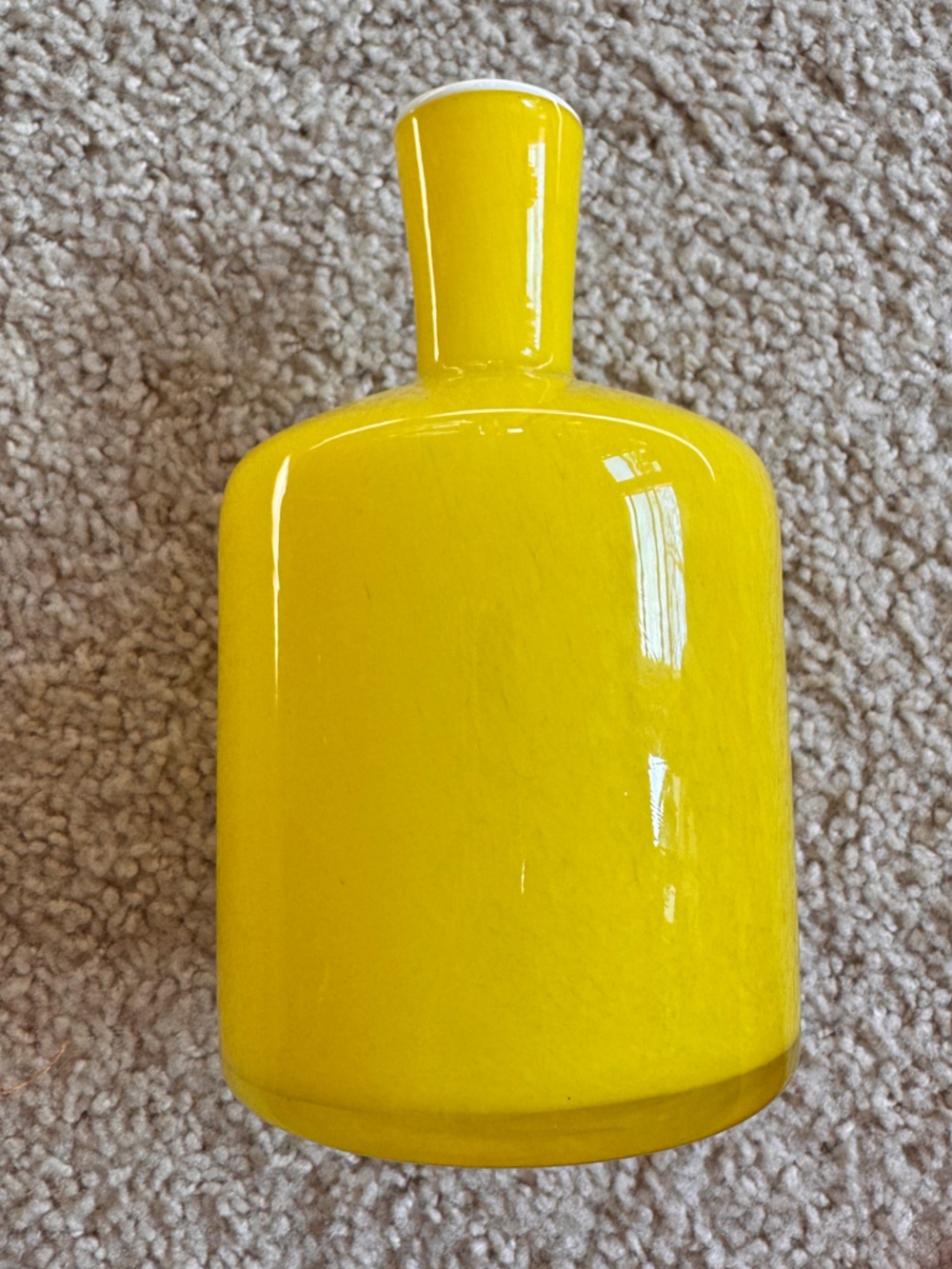 Bright Yellow Glass Decorative Vase